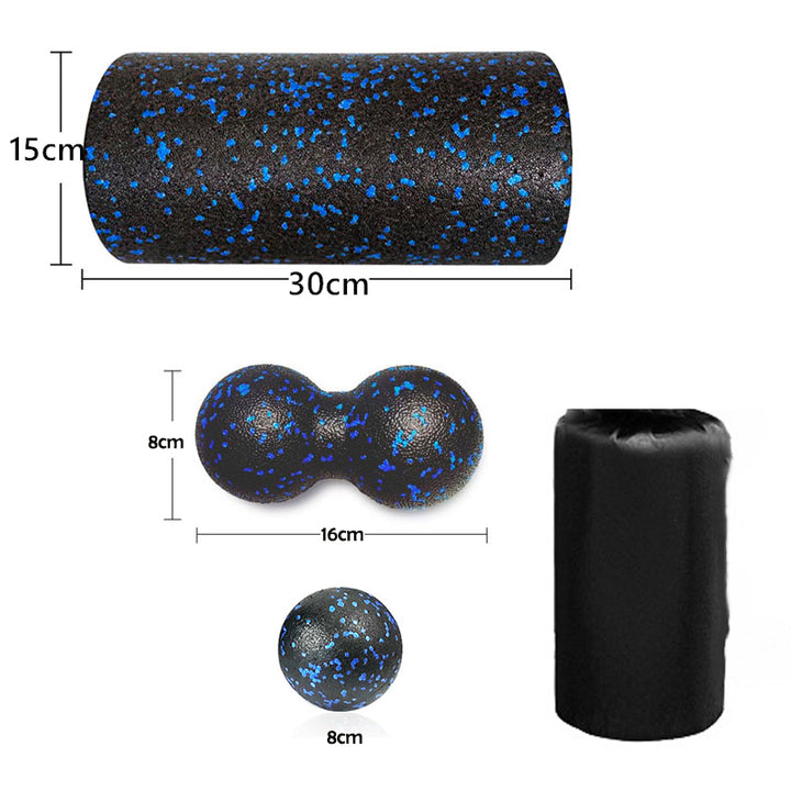 Premium EPP Fascia Massage Foam Rollers & Fitness Balls Set for Deep Tissue, Trigger Point Relief, Muscle Recovery, Yoga Column, and Core Strengthening, High-Density Lacrosse Balls for Back, Neck & Leg Soreness - StrengthXPhysiotherapy