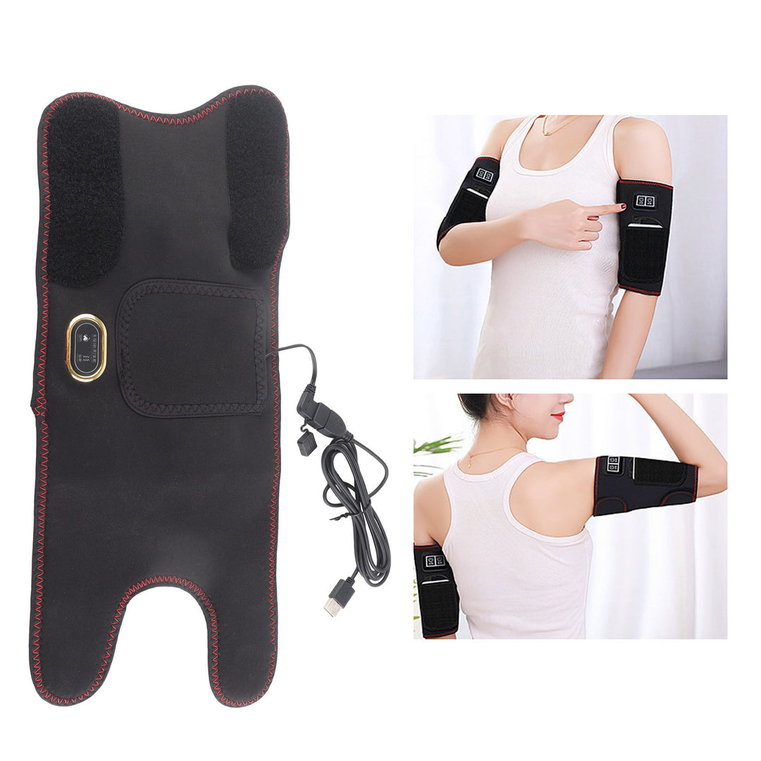 Premium Electric Heating Arm Pad | 3-Mode Massage Wrap with Dual Vibration Motors for Arm, Elbow & Wrist Relief | Adjustable 