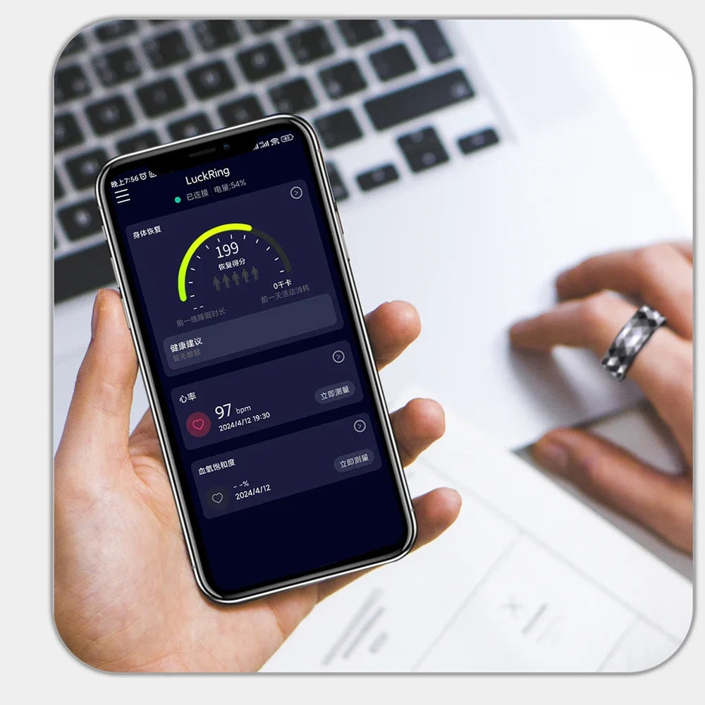 Premium Smart Ring for Health & Sleep Monitoring – 5ATM Waterproof, Heart Rate & Blood Oxygen Tracking, Multi-Sport Modes, 