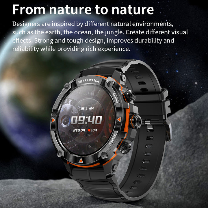 Premium Military-Grade Smartwatch for Men – 1.43'' AMOLED Display, Bluetooth Calling, Waterproof, Fitness Tracker, 420mAh 
