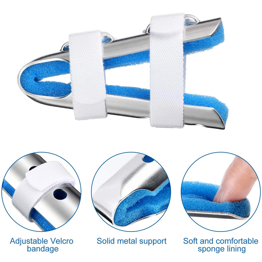Premium Finger Splints Set for Knuckle Immobilization – 3-Sizes Adjustable Aluminum Alloy Protective Splints for Finger 