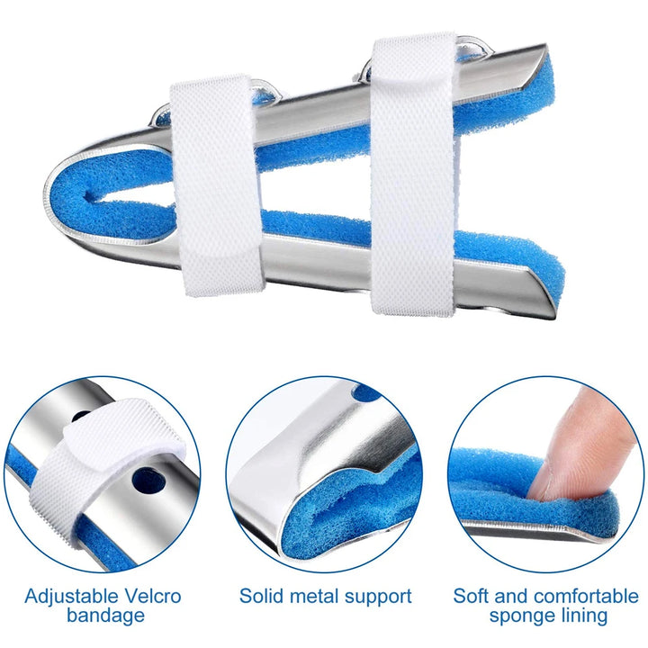 Premium Finger Splints Set for Knuckle Immobilization – 3-Sizes Adjustable Aluminum Alloy Protective Splints for Finger 
