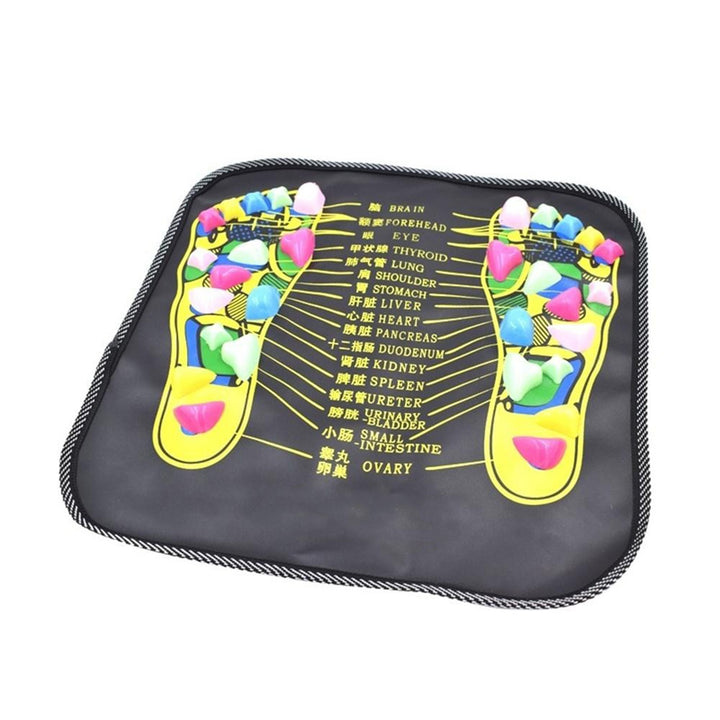 High-Quality Foot Massage Mat, 35x35cm Acupressure Pebble Yoga Mat for Body Pain Relief, Toe Pressure, Health & Fitness, 