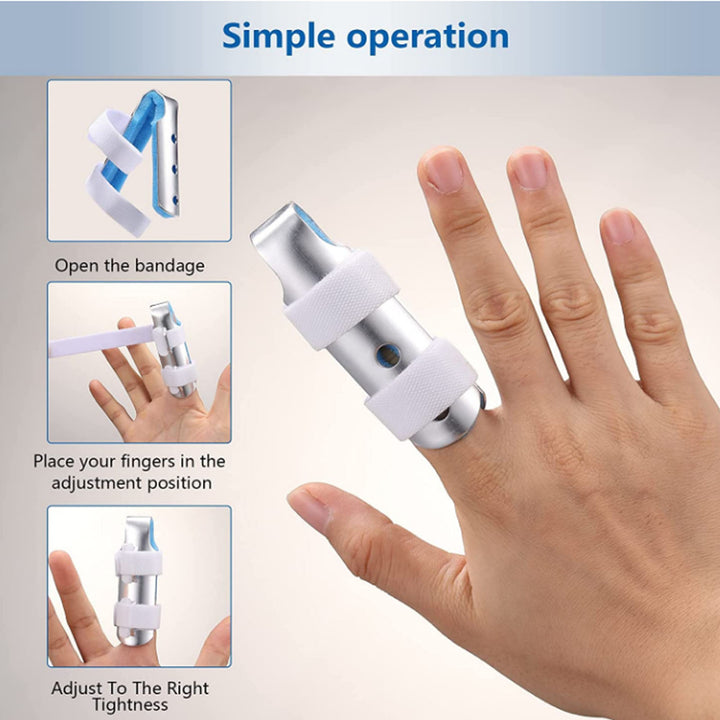 Premium Finger Splints Set for Knuckle Immobilization – 3-Sizes Adjustable Aluminum Alloy Protective Splints for Finger 
