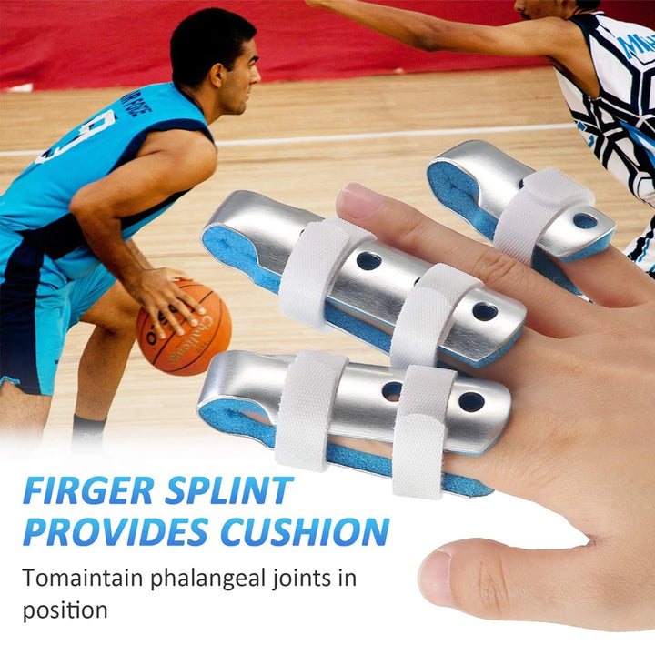 Premium Finger Splints Set for Knuckle Immobilization – 3-Sizes Adjustable Aluminum Alloy Protective Splints for Finger 