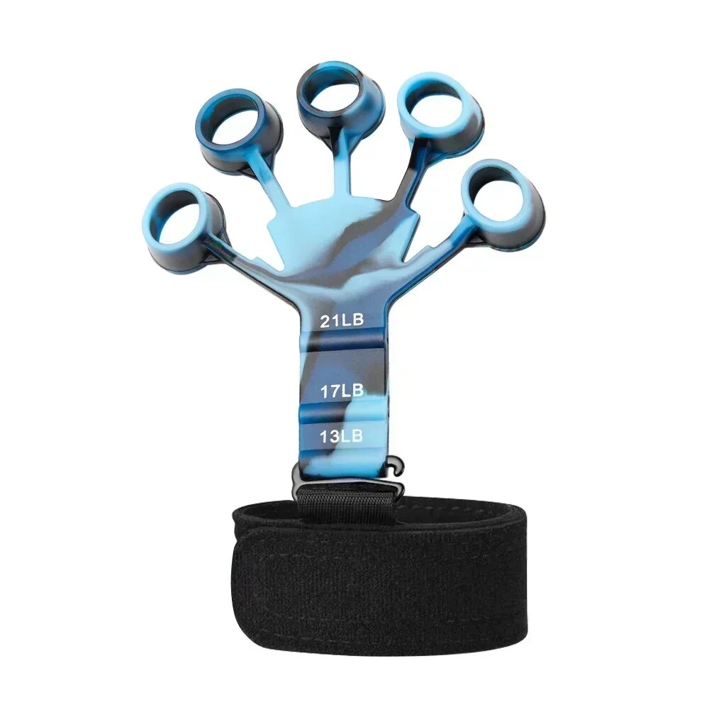 Premium Finger Strengthener & Hand Exerciser - 5 Resistance Levels for Grip, Finger, and Wrist Training - Durable Silicone