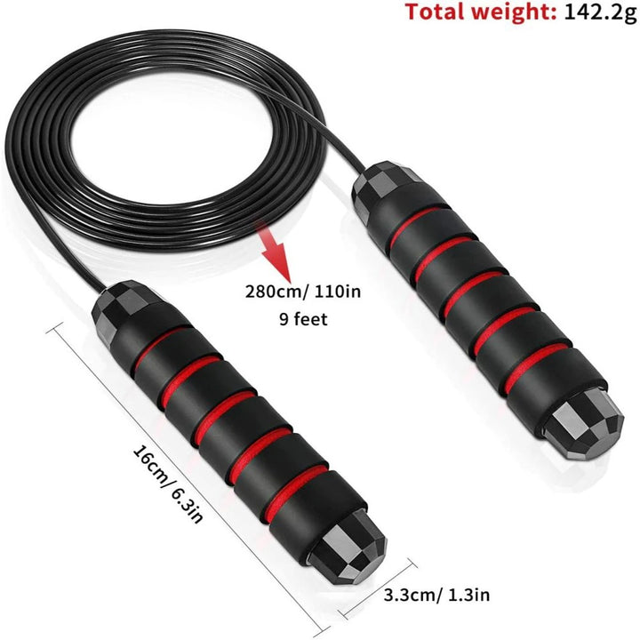 High-Quality Tangle-Free Jump Rope with Ball Bearings – Adjustable 3m Speed Cable Skipping Rope for Gym, Cardio, and Cross