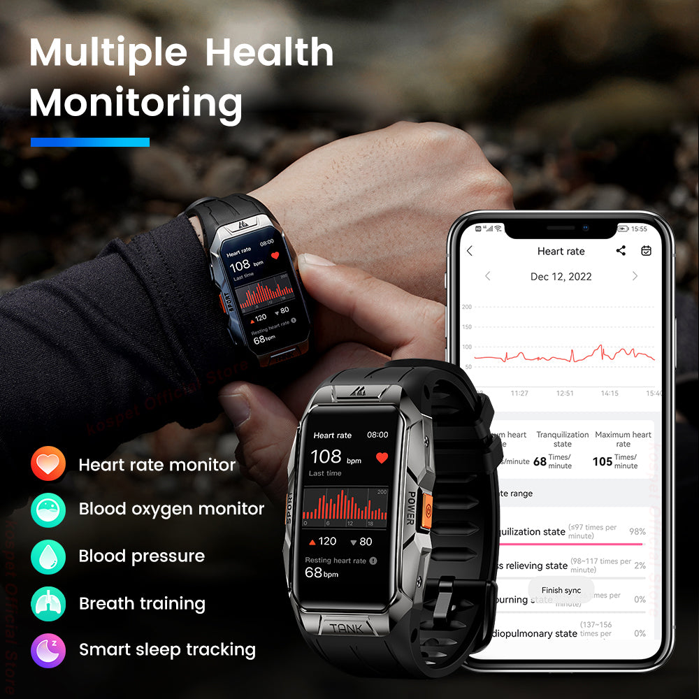 Premium Waterproof Smartwatch for Men & Women – 1.47" AMOLED Display, 70 Sports Modes, Heart Rate & Blood Pressure Monitor,
