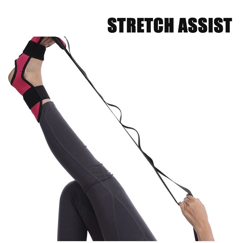 Premium Flexibility Stretching Strap - Open Back Yoga Band for Leg Stretching, Muscle Relaxation & Plantar Fasciitis Relief,