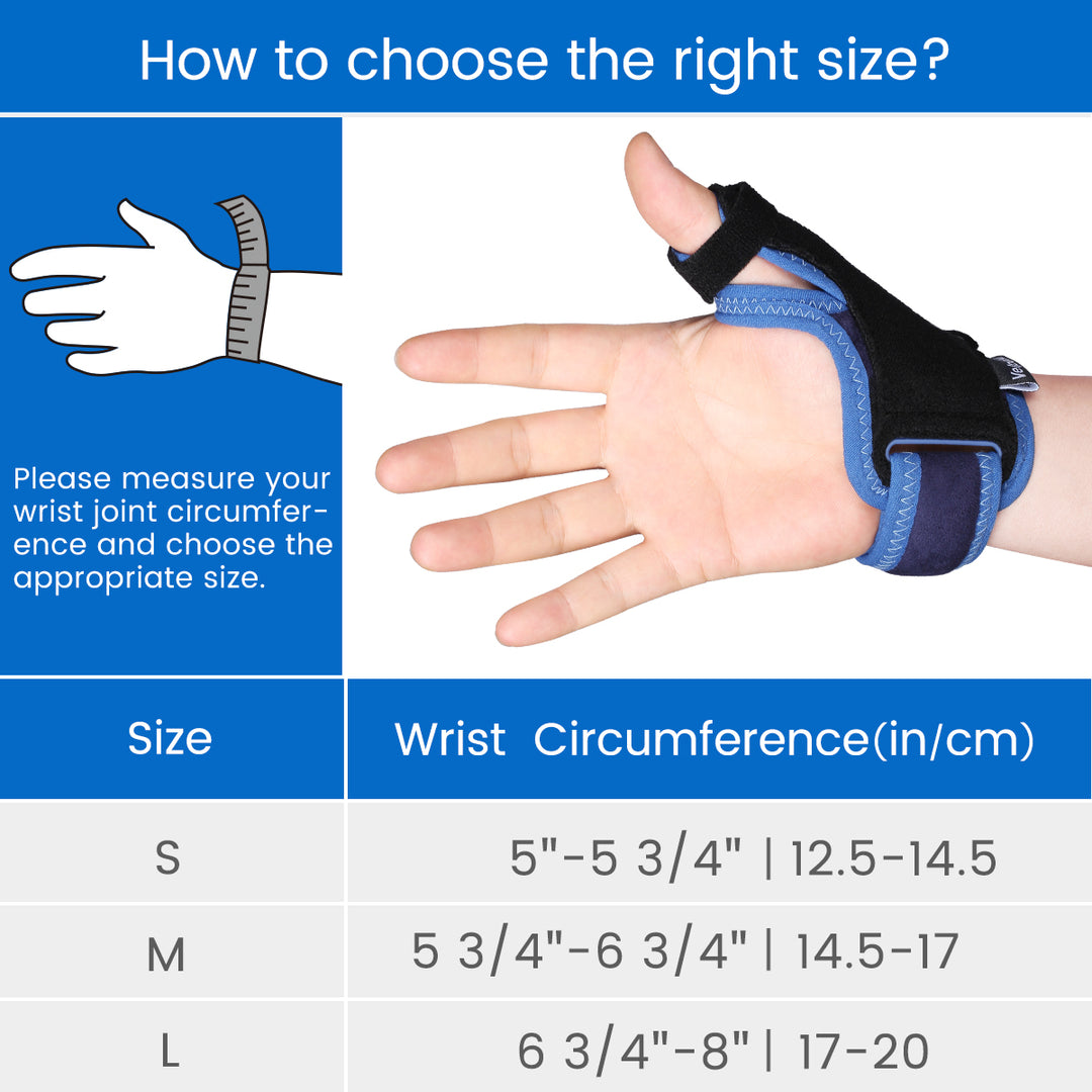 Premium Waterproof Silicone Thumb Brace for Tendonitis, Arthritis & Trigger Finger Pain Relief – Semi-Rigid Splint with