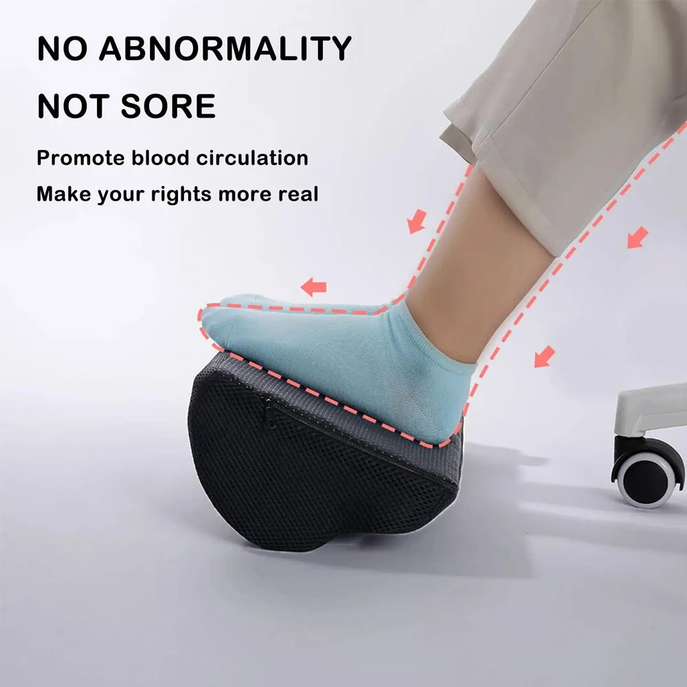 Premium Adjustable Memory Foam Under Desk Foot Rest for Office Chair & Gaming, Ergonomic Support for Back, Hip, Knee, 