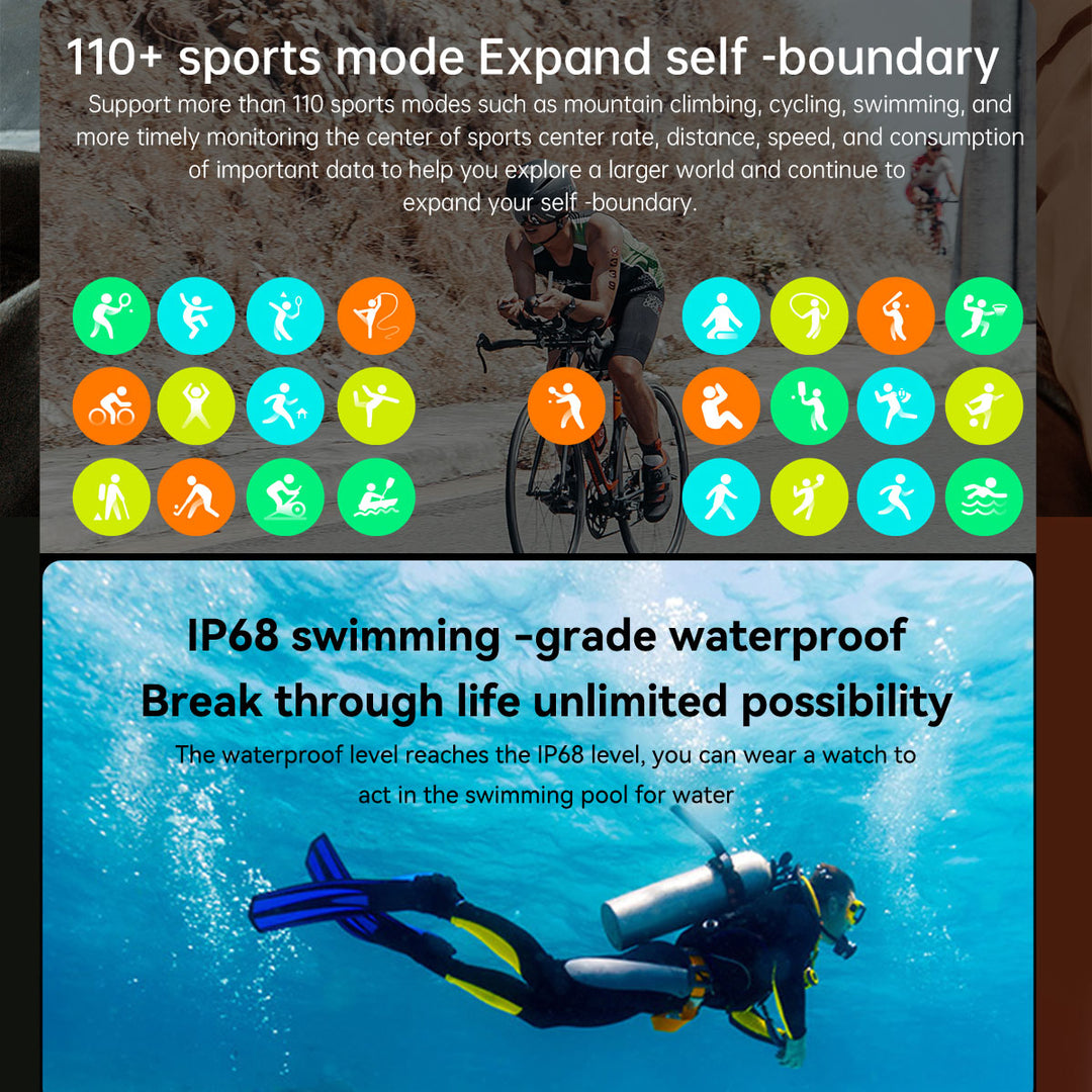 Premium 2024 Smartwatch with Earphones – Bluetooth Call, GPS Tracker, Heart Rate Monitor, Music Playback, Fitness Tracker, 