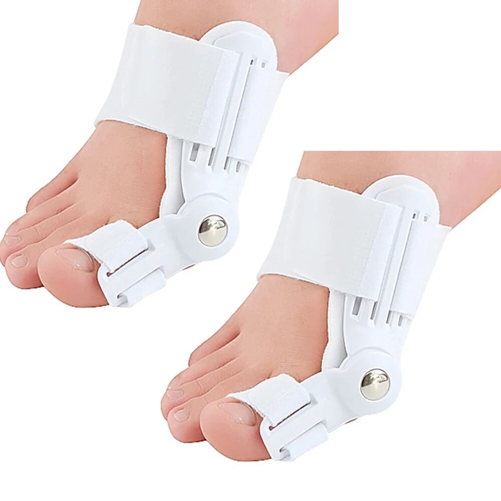 Premium Adjustable Bunion Corrector - Hallux Valgus Toe Straightener with Orthopedic Splint, Rotatable Toe Separator for Pain