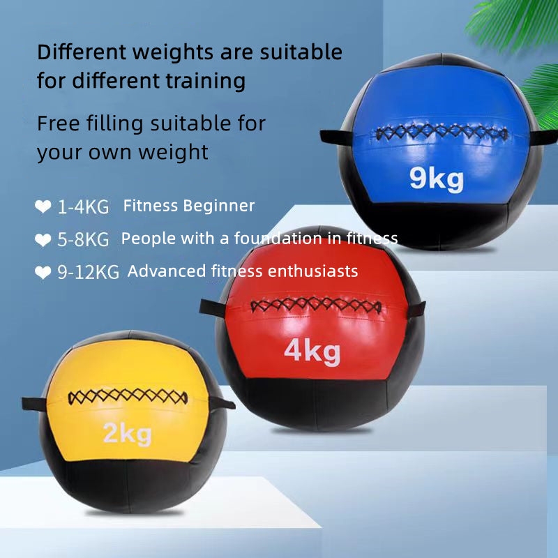 Premium Adjustable Medicine Wall Ball – Empty 2-12kg Core Training Ball for CrossFit, Gym, Strength, and Balance Exercises