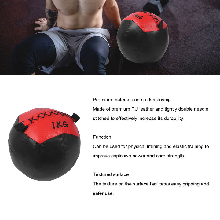 Premium Adjustable Medicine Wall Ball – Empty 2-12kg Core Training Ball for CrossFit, Gym, Strength, and Balance Exercises