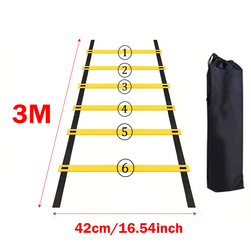 Premium Agility Ladder for Speed Training – Nylon Straps, Multiple Lengths (2M-10M) – Soccer, Football, and Fitness Warm-Up 