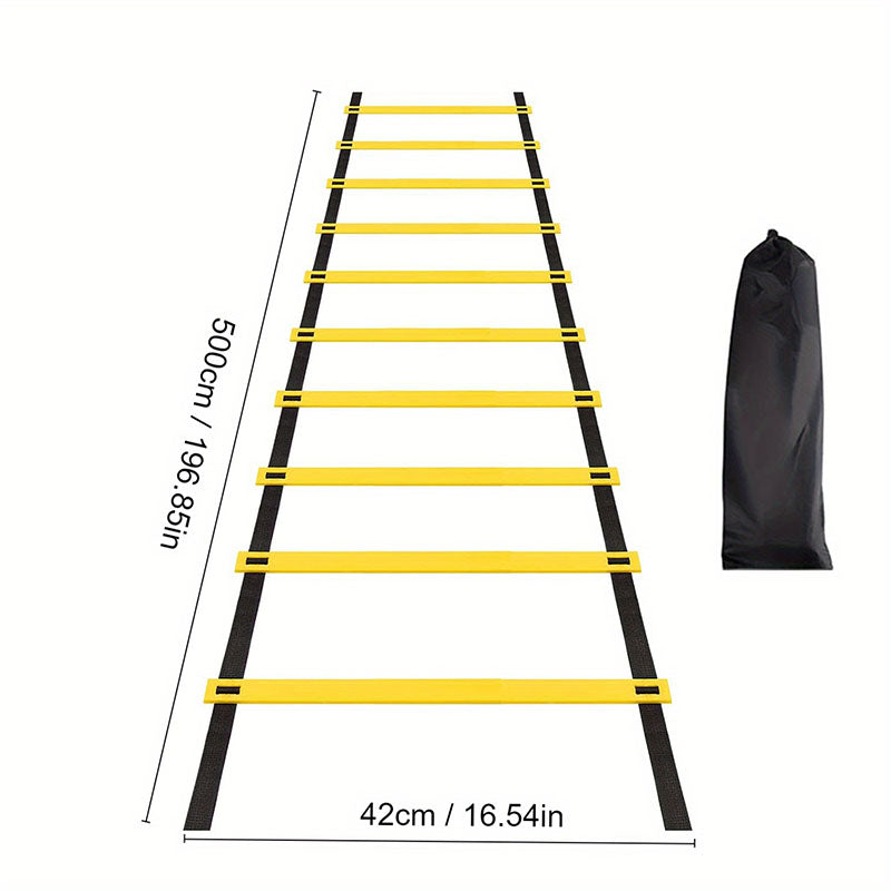 Premium Agility Ladder for Speed Training – Nylon Straps, Multiple Lengths (2M-10M) – Soccer, Football, and Fitness Warm-Up 