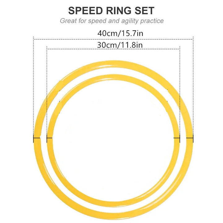 Premium Agility Training Rings for Soccer & Football – Portable Speed & Agility Equipment – Durable ABS Material, 30cm/40cm