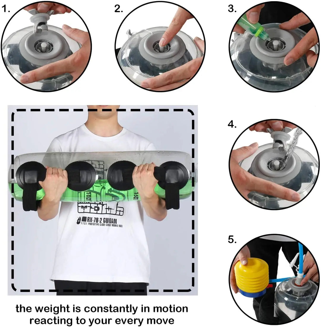 Premium Aqua Bag – Portable Inflatable Water Weightlifting Bag for Home Gym, Fitness, & Bodybuilding – Adjustable Resistance 