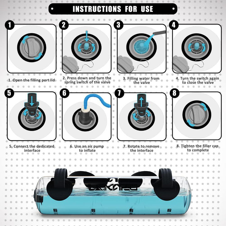 Premium Aqua Bag – Portable Inflatable Water Weightlifting Bag for Home Gym, Fitness, & Bodybuilding – Adjustable Resistance 