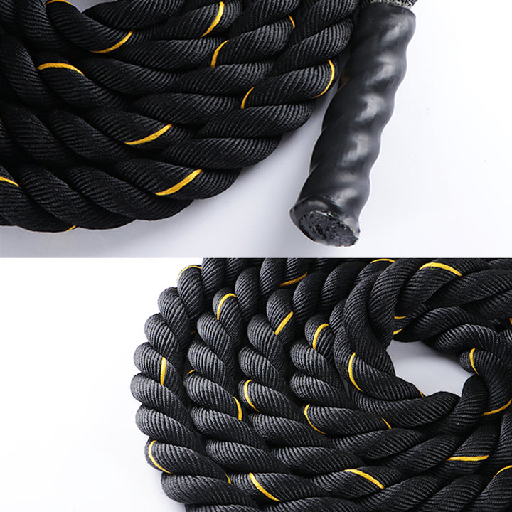 Premium Battle Rope – 9M/12M/15M Fitness Crossfit Ropes for Strength & Power Training – Heavy Duty Workout Ropes for Gym, 