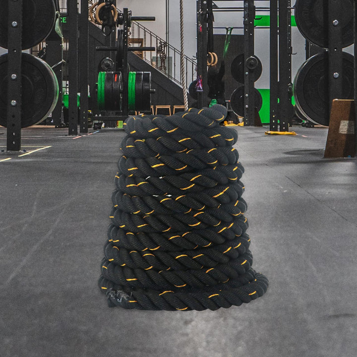 Premium Battle Rope – 9M/12M/15M Fitness Crossfit Ropes for Strength & Power Training – Heavy Duty Workout Ropes for Gym, 