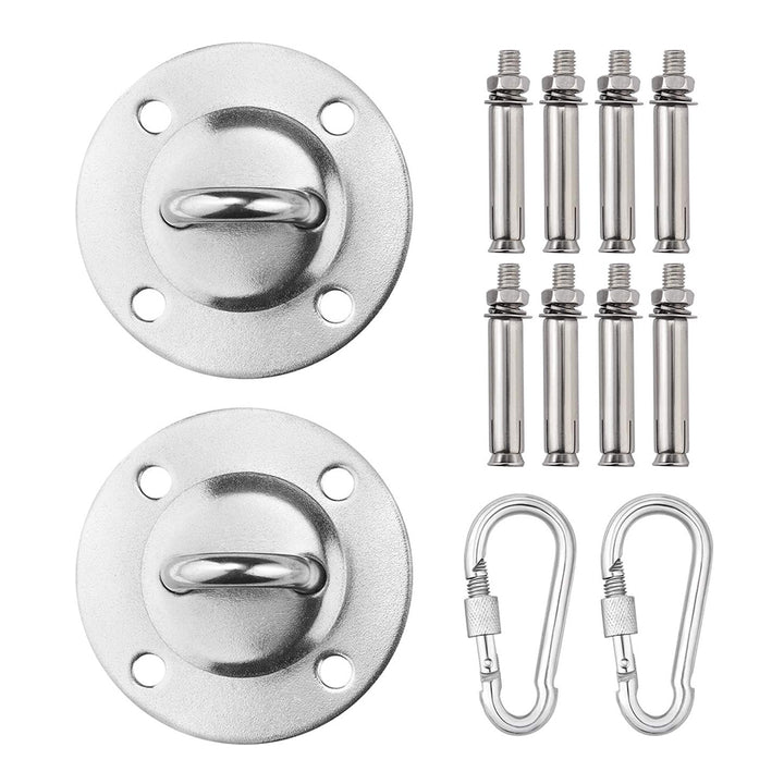 Premium Battle Rope Anchor Kit – Heavy Duty Stainless Steel Wall & Ceiling Mount Bracket for Suspension Straps, Yoga Hammocks