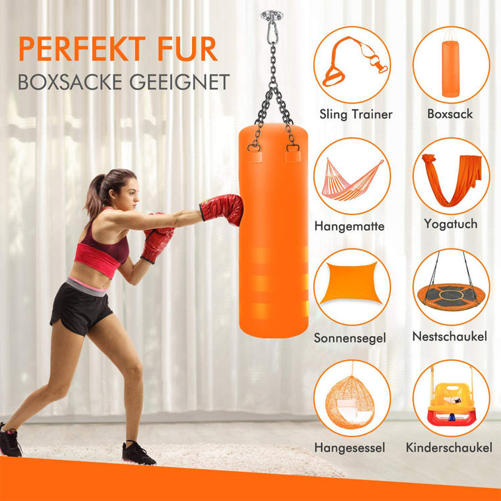 Premium Battle Rope Anchor Kit – Heavy Duty Stainless Steel Wall & Ceiling Mount Bracket for Suspension Straps, Yoga Hammocks