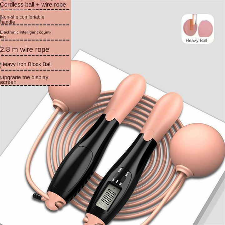 Premium Cordless Electronic Jumping Rope with LCD Screen – Smart Skipping Rope with Calorie & Jump Counter, Digital Timer for