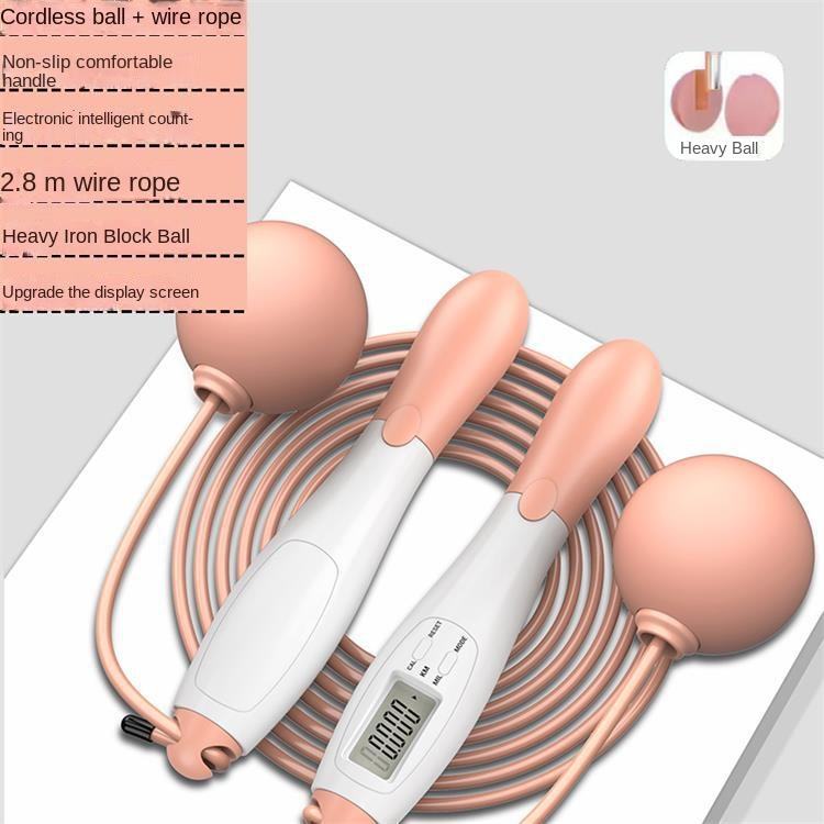 Premium Cordless Electronic Jumping Rope with LCD Screen – Smart Skipping Rope with Calorie & Jump Counter, Digital Timer for