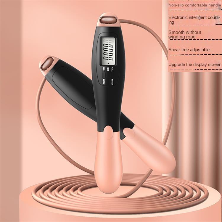 Premium Cordless Electronic Jumping Rope with LCD Screen – Smart Skipping Rope with Calorie & Jump Counter, Digital Timer for