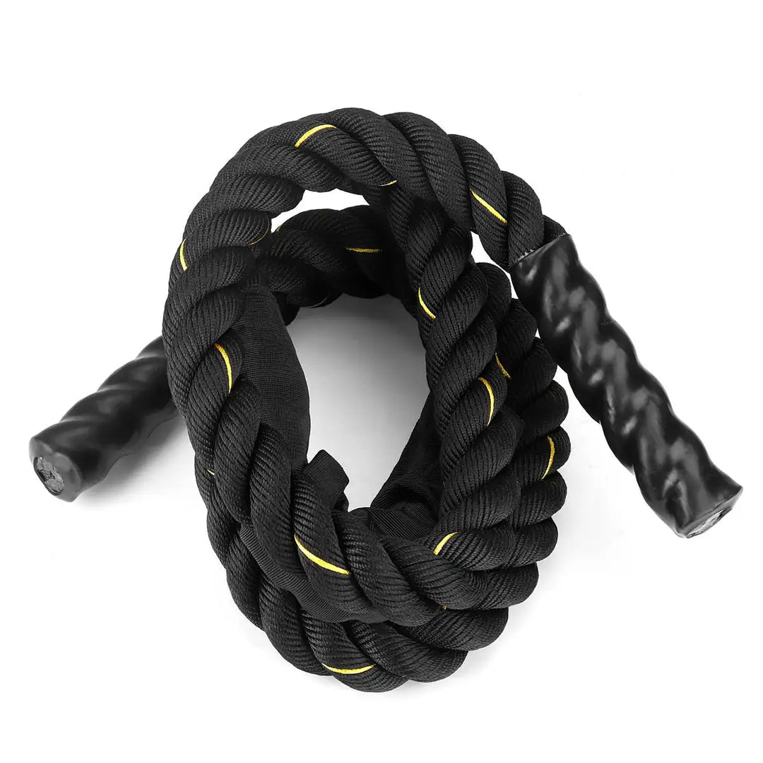 Premium Heavy Boxing Jump Rope – 9.8ft Fitness Battle Rope for Muay Thai & Bodybuilding – Durable Polymer Synthetic Fiber &