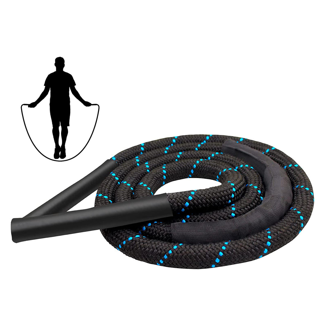 Premium Heavy Boxing Jump Rope – 9.8ft Fitness Battle Rope for Muay Thai & Bodybuilding – Durable Polymer Synthetic Fiber &