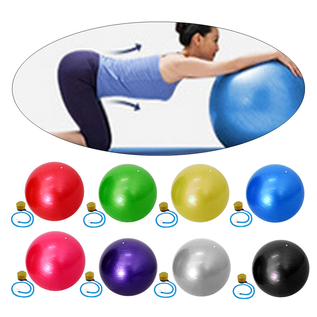 Premium PVC Fitness Yoga Ball for Home Gym & Pilates – Anti-Slip Balance Exercise Ball, Explosion-Proof, Multiple Sizes 