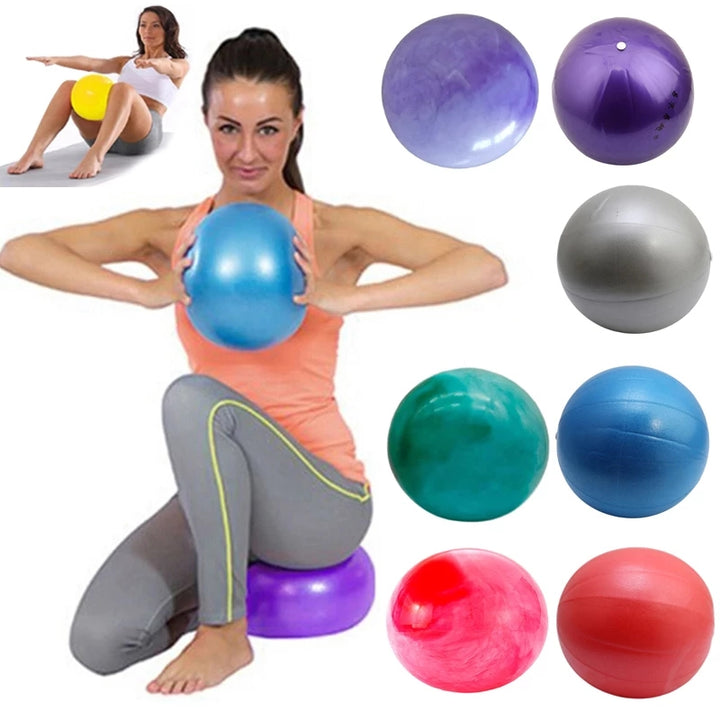 Premium Small Yoga Ball for Exercise, Pilates & Core Training – Inflatable PVC Fitness Ball for Balance, Sculpting & 