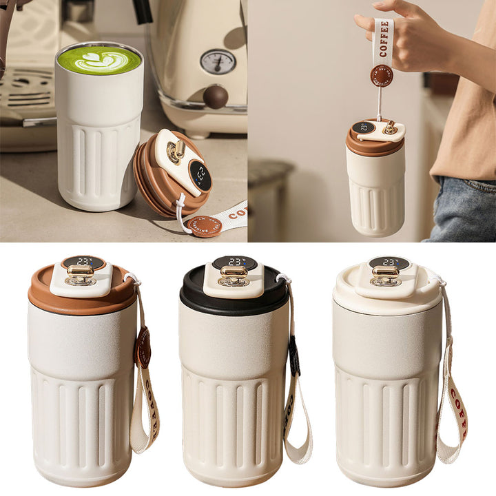 Premium Smart Thermos Bottle – 450ml Stainless Steel Vacuum Cup with Temperature Display, Portable Business Thermal Mug