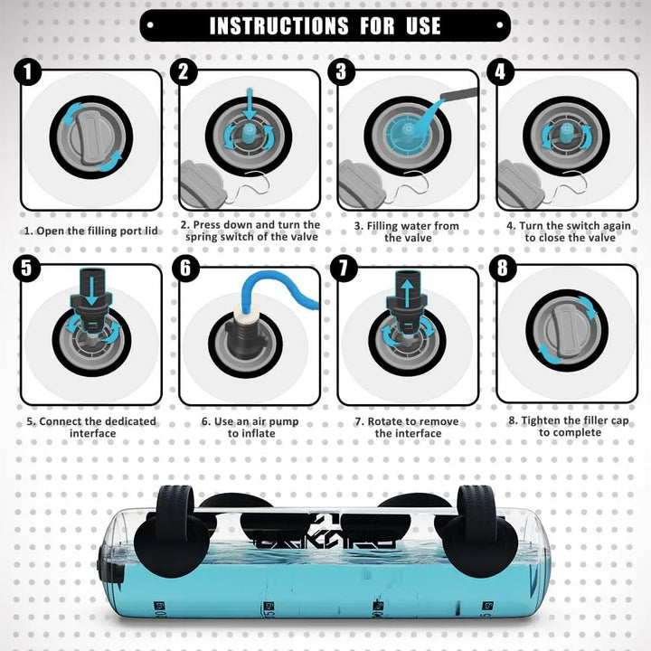 Premium Weight-Bearing Water Bag – Portable Exercise Tool for Home Gym, Weightlifting, Core Strength Training & Bodybuilding 