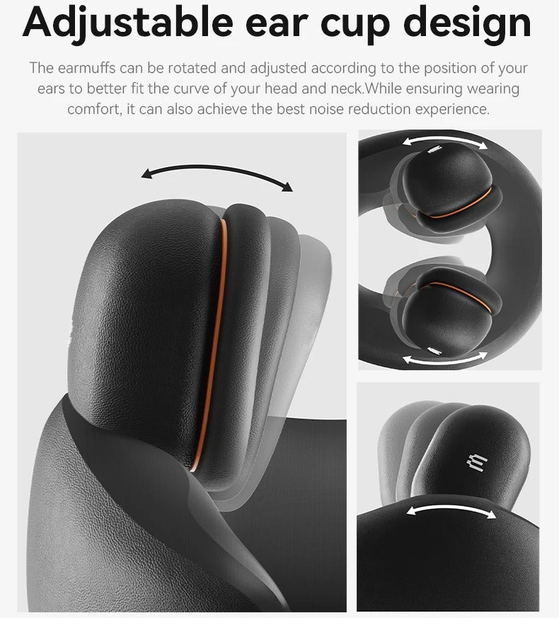 Premium U-Shaped Travel Neck Pillow – Noise Cancelling Memory Foam – Breathable Skin-Friendly Fabric – Detachable Earmuffs for Enhanced Comfort – Portable & Supportive for Travel, Office, and Home - StrengthXPhysiotherapy