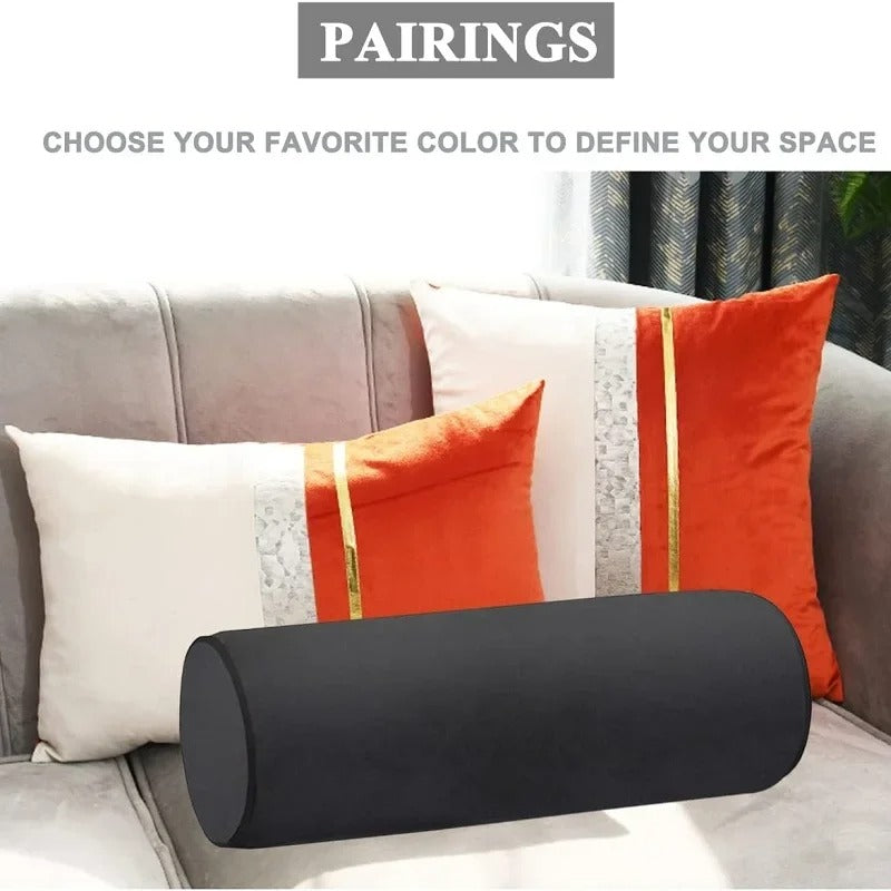 Premium Memory Foam Roll Pillow – Therapeutic Neck, Knee, & Leg Support – Cylinder Bolster for Sleeping, Back & Side Sleepers – Pain Relief, Spinal Alignment, Removable Cooling Cover – Ergonomic & Durable - StrengthXPhysiotherapy