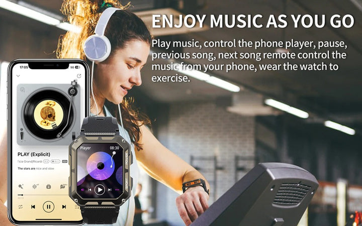 Premium IP68 Waterproof Smartwatch with Bluetooth Calling & 123 Sport Modes - 1.83" HD Display, Heart Rate & Blood Oxygen Monitor, Sleep Tracking, Voice Assistant, Long Battery Life, Compatible with Android & iOS - StrengthXPhysiotherapy