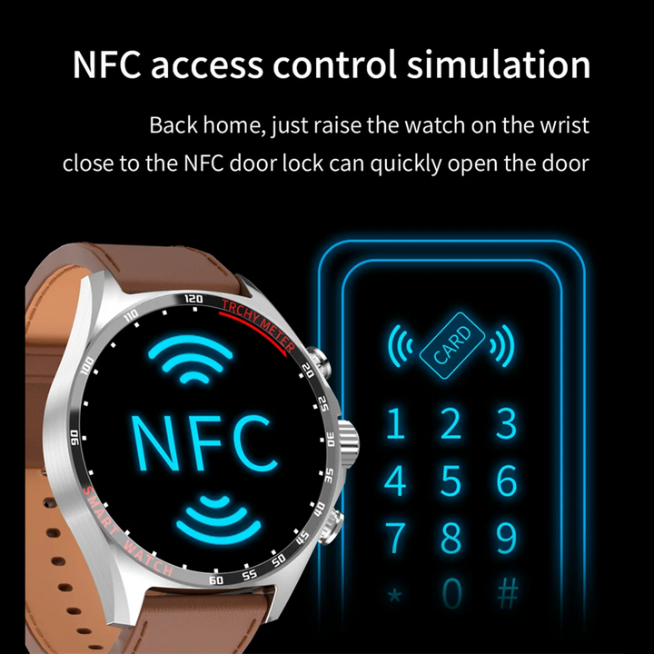 Premium Outdoor Sports GPS Smart Watch for Men – Bluetooth Call, HD AMOLED Screen, Health Monitoring, Compass, IP68 Waterproof, Multi-Sport Mode, Sleep & Blood Oxygen Monitoring, Music Control - StrengthXPhysiotherapy