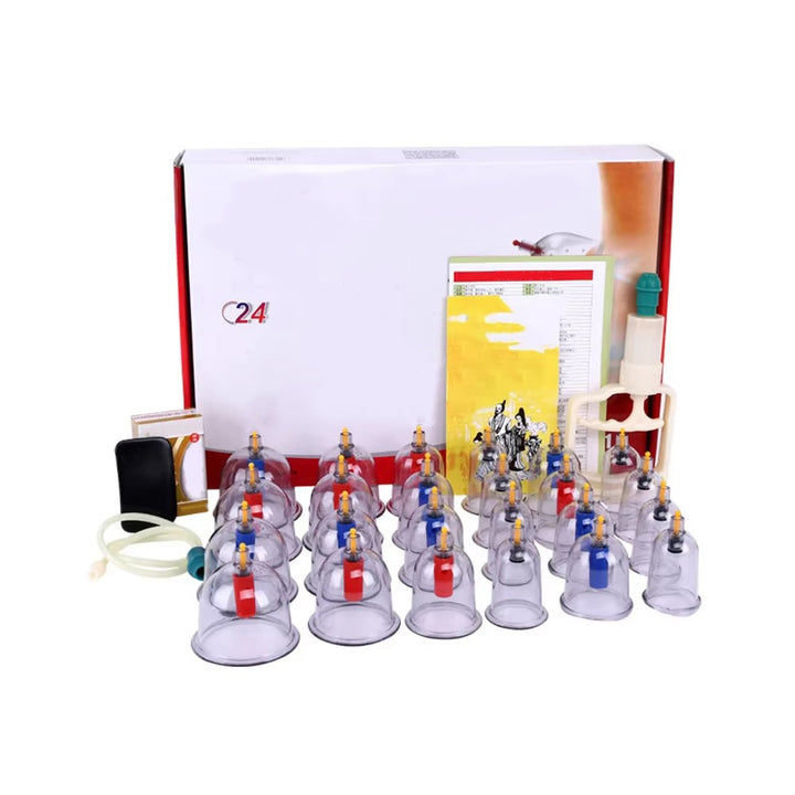 Premium Cupping Therapy Set – Vacuum Suction Cups for Massage, Anti-Cellulite, and Physiotherapy, Relieves Back, Neck, and Leg Pain, Improves Blood Flow, and Encourages Relaxation, Easy-to-Use with Pistol Grip Pump - StrengthXPhysiotherapy