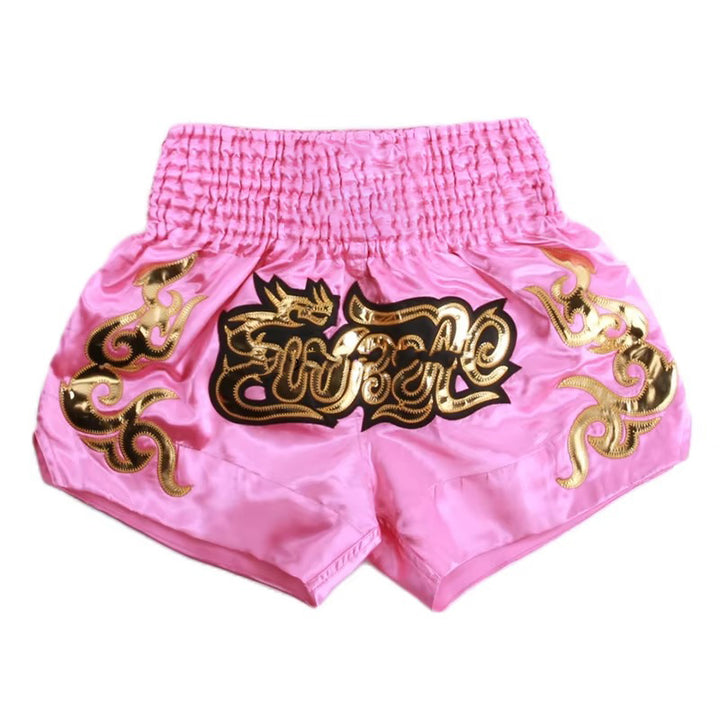 Premium Muay Thai Shorts 2024 – Unisex Boxing & Kickboxing Training Pants with Embroidery, Wide-Leg Design for Men, Women, Kids – Breathable Satin Polyester, Ideal for MMA, Sanda Martial Arts, Gym Workout Gear - StrengthXPhysiotherapy