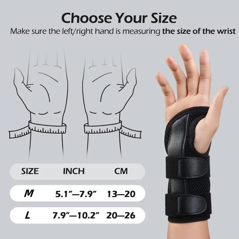 Premium Carpal Tunnel Wrist Brace – Stabilizing Support for Men & Women, Adjustable Hand Support Splint for Sprains, Tendonitis, Pain Relief, Ergonomic Design, Lightweight & Breathable, Ideal Night Immobilizer - StrengthXPhysiotherapy