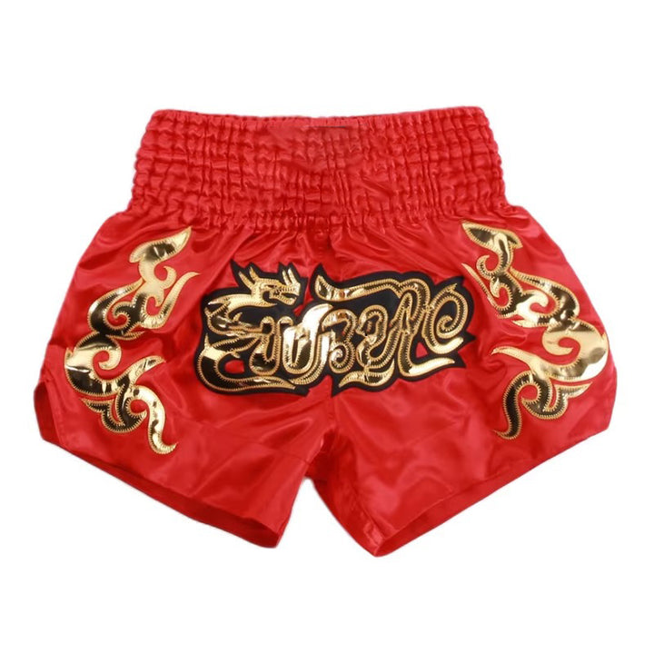 Premium Muay Thai Shorts 2024 – Unisex Boxing & Kickboxing Training Pants with Embroidery, Wide-Leg Design for Men, Women, Kids – Breathable Satin Polyester, Ideal for MMA, Sanda Martial Arts, Gym Workout Gear - StrengthXPhysiotherapy