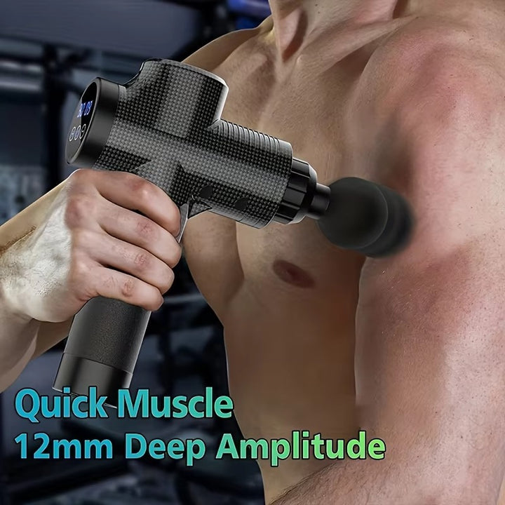 Premium 30-Level Massage Gun – Deep Tissue Muscle Relaxation for Body and Neck, Electric Fitness Equipment with Noise Reduction, Ideal for Men and Women - StrengthXPhysiotherapy