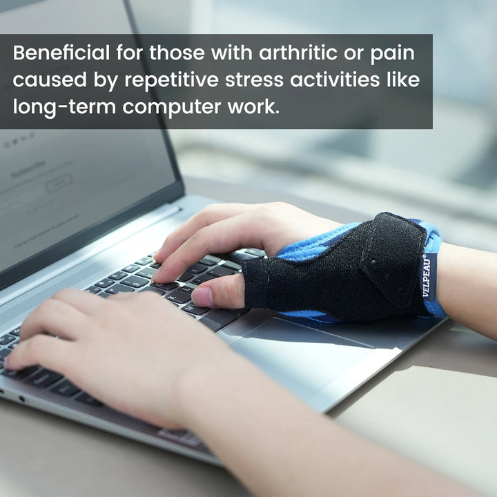 Premium Waterproof Silicone Thumb Brace for Tendonitis, Arthritis & Trigger Finger Pain Relief – Semi-Rigid Splint with Comfortable, Skin-Friendly Thumb Compression Sleeve, Fits Both Hands - StrengthXPhysiotherapy