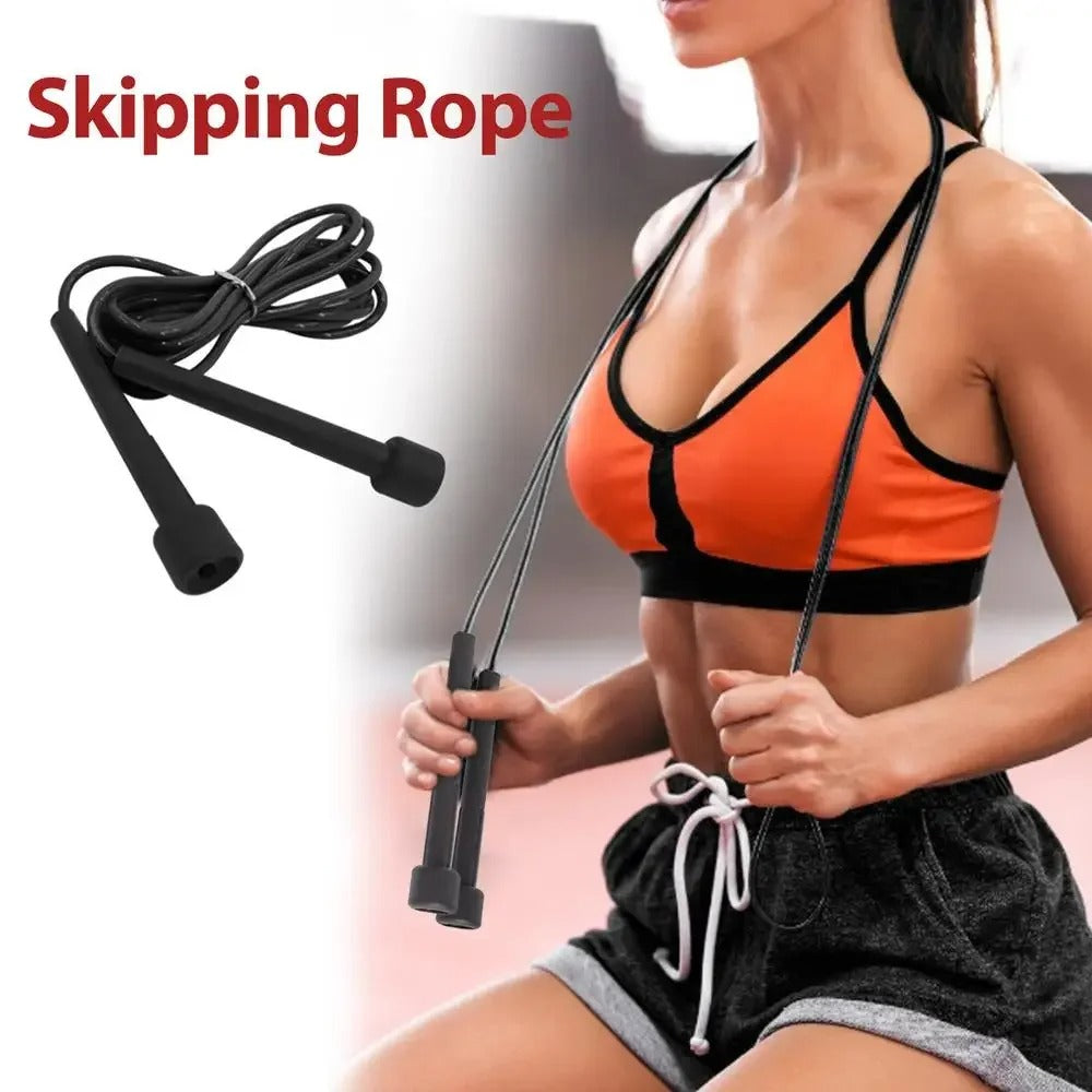 Premium PVC Skipping Rope – Adjustable Length Jump Rope for Fitness Training, Weight Loss, and Cardio Exercise, 2.3m Long, Soft & Lightweight, Durable 4mm Diameter Cable - StrengthXPhysiotherapy