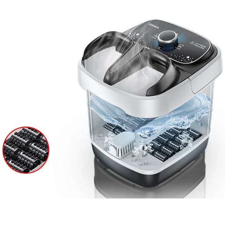 Premium Foot Spa Bath Massager with Heat, 12 Rollers, Digital Control, Pedicure Stone for Acupressure Shiatsu Massage, Foot  