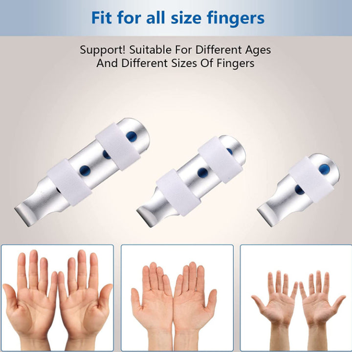 Premium Finger Splints Set for Knuckle Immobilization – 3-Sizes Adjustable Aluminum Alloy Protective Splints for Finger 